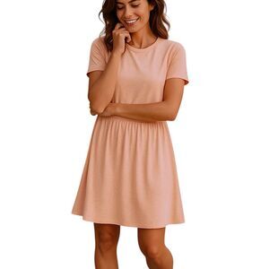 Z Supply Womens Dress Sz Small Short Sleeve Preppy Casual Soft Girl Basic Boho